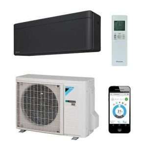 Daikin Stylish binnen + buitenunit 2,5 kW zwart R32 (inclusief IR afstandsbediening en WLAN)