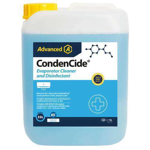 Advanced CondenCide+ verdamperreiniger in 5 liter verpakking. Goedgekeurd door het CTGB!